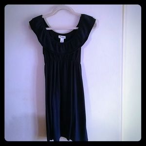 Navy Sleeveless Dress with Ruffle Detail